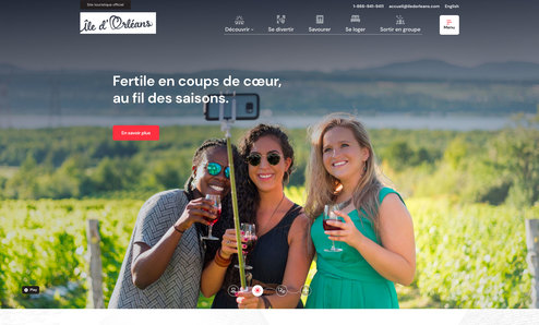 Accueil du site de Tourisme Île d'Orléans