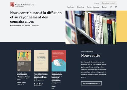 Site web des Presses de l'Université Laval (PUL)
