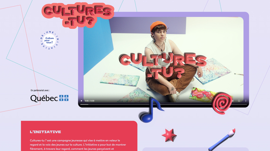 Image de la page d'accueil du site Cultures-tu?