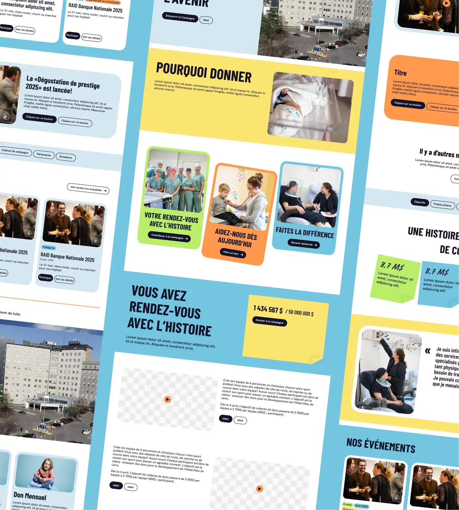 Maquette présentant les blocs réutilisables.