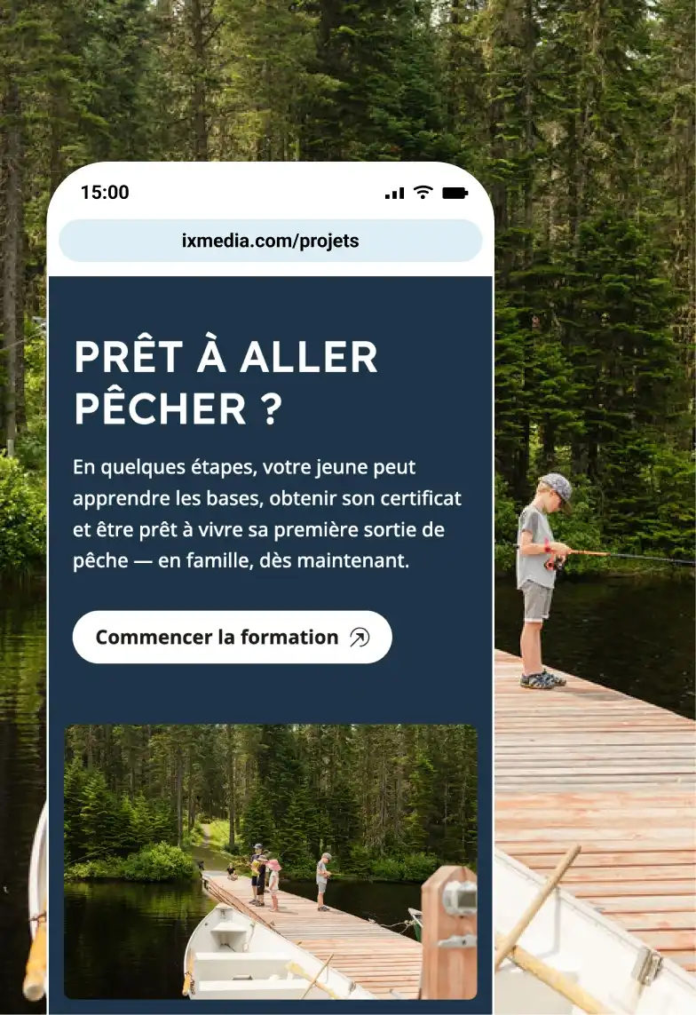 Formation pour la pêche sur le site de la FBFQ - mobile