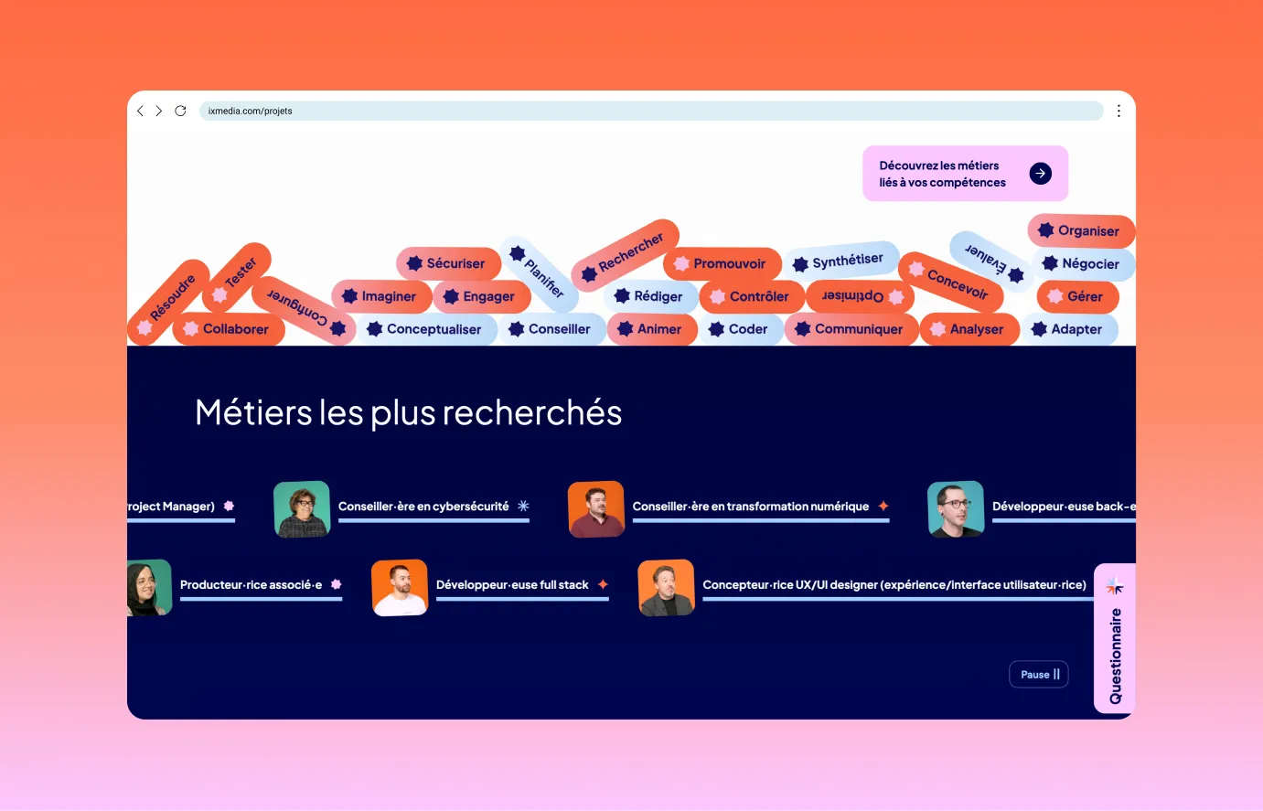 Aperçu du site Ma Carrière Techno